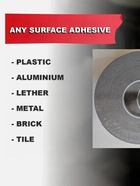 Ultra Strong Double Sided Gray Tape 1/2" for Shelves Hooks Frames No Drill 108ft
